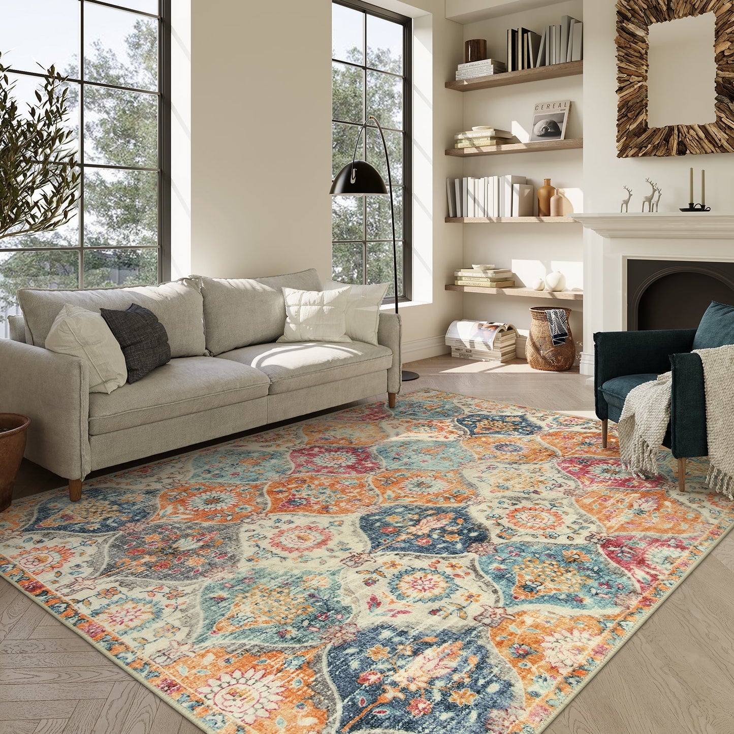 SOFT RUG Moroccan Trellis Cream/Multi Carpets